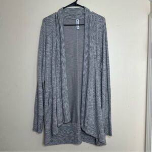 Athleta Pranayama Wrap Cardigan Heather Gray Thumb Holes size XL